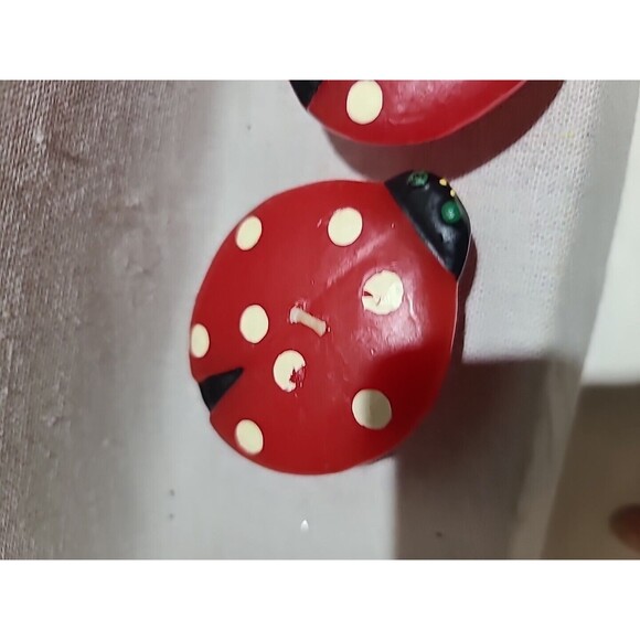 NOS Vintage Set Of 3  Ladybug Candles - Picture 6 of 8